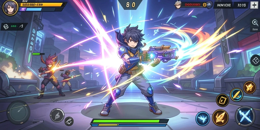 Tampilan awal game yang menarik dan futuristik.