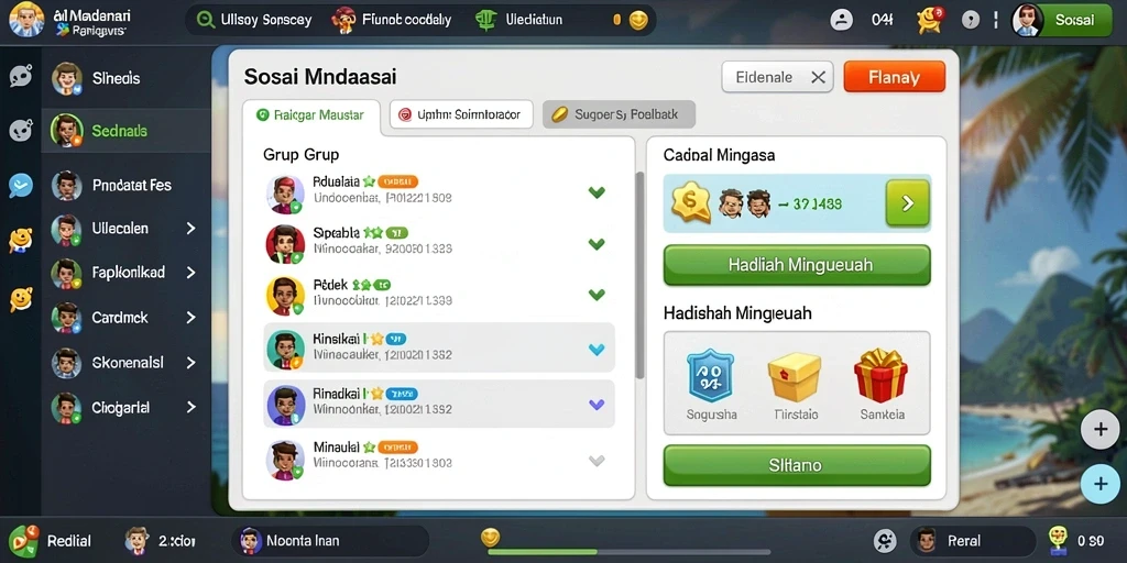 Tampilan awal permainan dengan desain yang menarik.