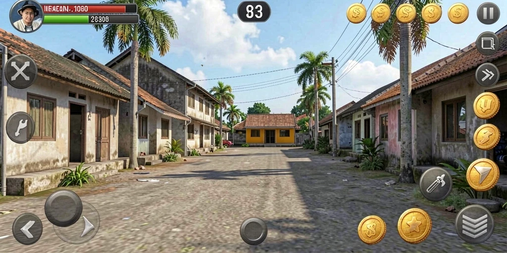 Screenshot menampilkan karakter utama di dunia yang penuh warna.