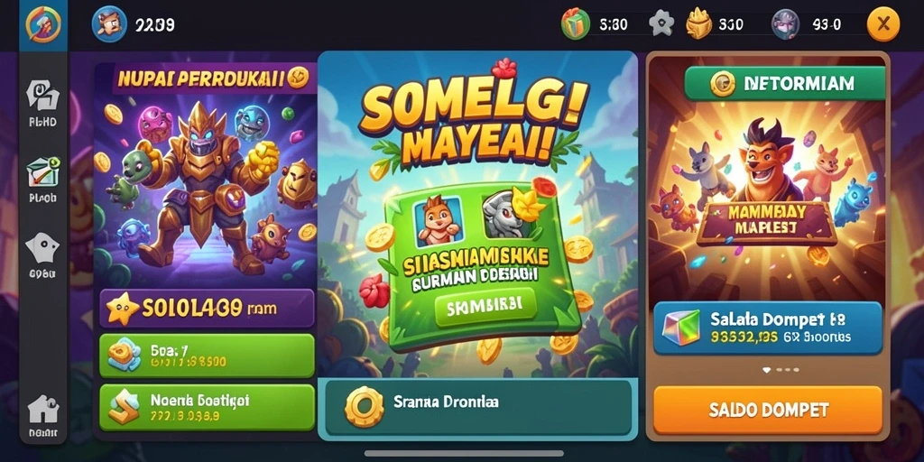 Tampilan menu utama yang menarik dan mudah dinavigasi.