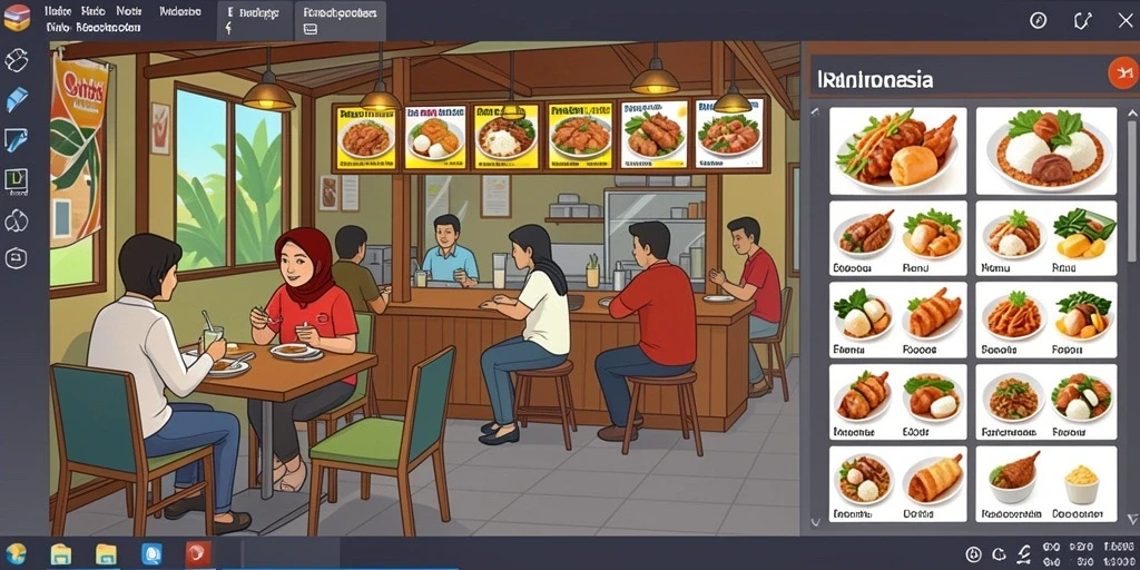 Tangkapan layar menampilkan antarmuka utama yang menarik.